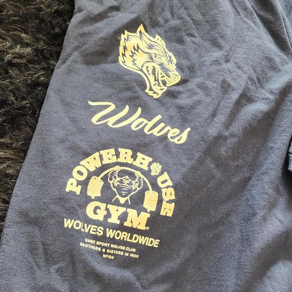 Champion Navy Graphic Wolves Athletic Shorts - Picture 2 of 5